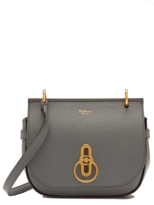 Mulberry Small Amberley Satchel Charcoal Small Classic Grain 